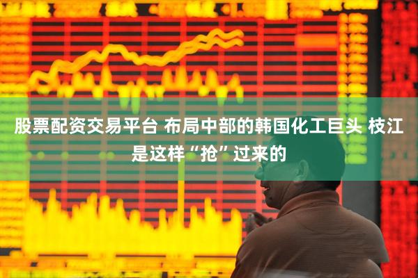 股票配资交易平台 布局中部的韩国化工巨头 枝江是这样“抢”过来的